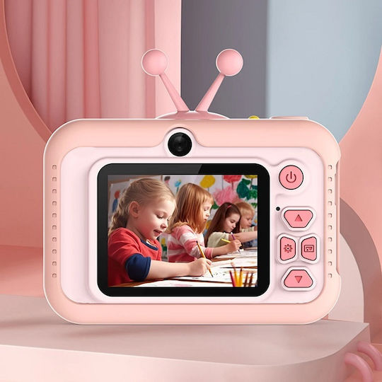 Q2 Snail Compact Φωτογραφική Μηχανή 8MP με Οθόνη 2" Ροζ