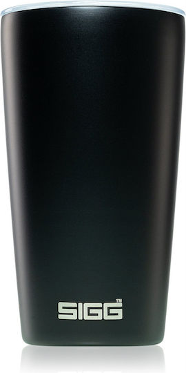 Sigg Neso Glass Thermos Stainless Steel 400ml Black with Mouthpiece