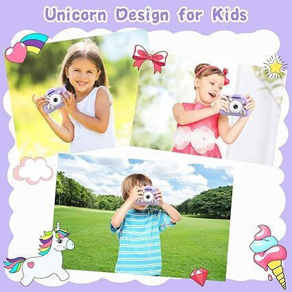 Unicorn Children's Camera Optical Zoom 8x Purple