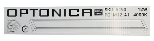 Optonica Slim Commercial Linear LED Ceiling Light 12W Natural White IP20 L30xD3.2xH1.1cm