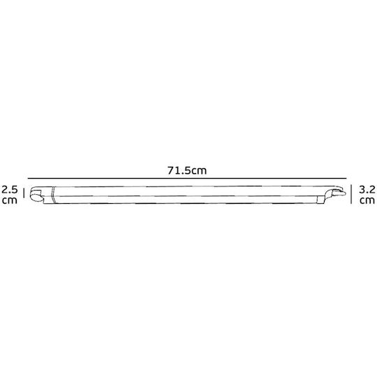 VK Lighting LED Γραμμικό Φωτιστικό Οροφής 20W Φυσικό Λευκό IP20 Μ71.5xΒ32xΥ2.5εκ.