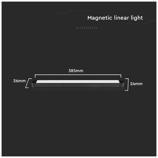 V-TAC LED Γραμμικό Φωτιστικό Οροφής 18W Ψυχρό Λευκό IP20 Μ38.5xΒ2.6xΥ2.4εκ.