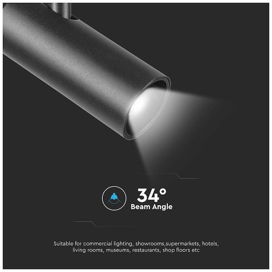 V-TAC LED Γραμμικό Φωτιστικό Οροφής 20W Φυσικό Λευκό IP20 Μ21xΒ12.8xΥ5.6εκ.