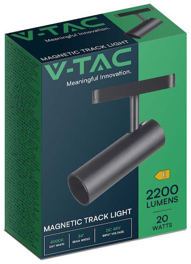 V-TAC LED Γραμμικό Φωτιστικό Οροφής 20W Ψυχρό Λευκό IP20 Μ21xΒ12.8xΥ5.6εκ.