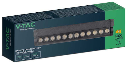 V-TAC LED Γραμμικό Φωτιστικό Οροφής 12W Θερμό Λευκό IP20 Μ26xΒ5.2xΥ3.3εκ.