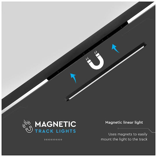 V-TAC LED Kommerzielle lineare Beleuchtung Leuchte Decke 22W Naturweiß IP20 B61.5xT2.6xH2.4cm