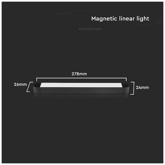V-TAC LED Γραμμικό Φωτιστικό Οροφής 14W Φυσικό Λευκό IP20