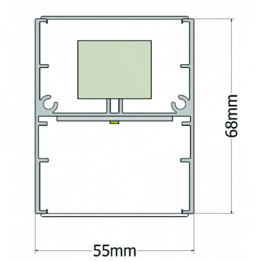 KT Lighting Atlas Commercial Linear LED Ceiling Light 26.3W Natural White IP20 L86xD5.5xH6.8cm