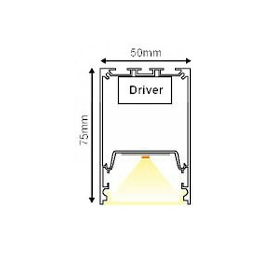 Aca Milo LED Γραμμικό Φωτιστικό Οροφής 12W Φυσικό Λευκό IP20 44εκ.