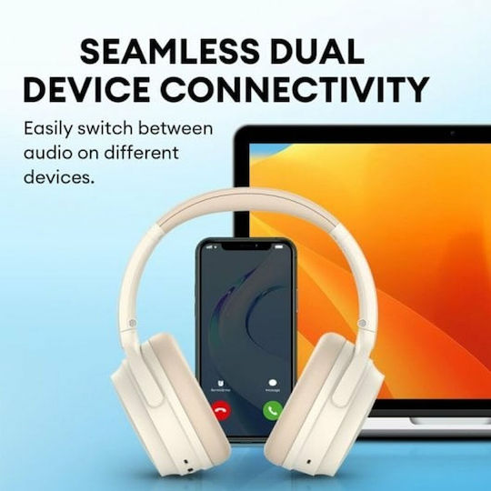 Edifier WH700NB Fără fir Bluetooth Over Ear Căști cu 68 ore de Funcționare și Încărcare Rapidă Bej