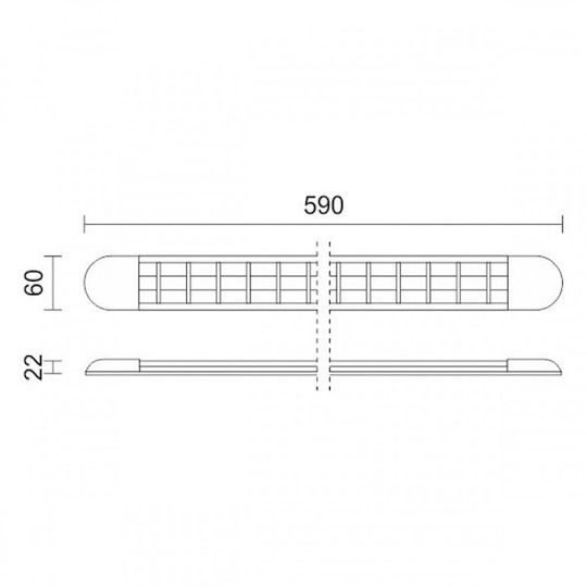 Spot Light Commercial Linear LED Ceiling Light 18W Natural White IP20 L59xD6.6xH2.2cm