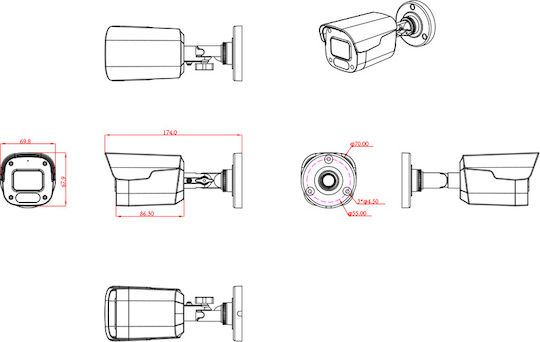Longse BPSCTHC500FKEW CCTV Κάμερα Παρακολούθησης 4K Αδιάβροχη με Μικρόφωνο και Φακό 2.8mm