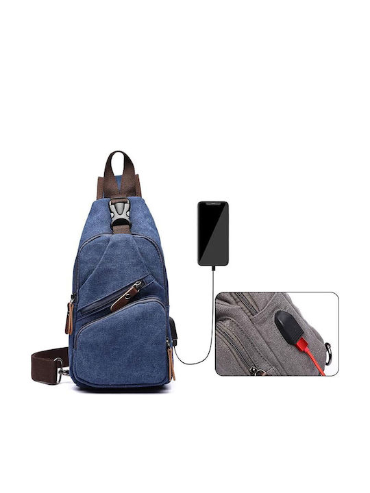 Geantă pentru bărbați De umăr / tip crossbody Albastră