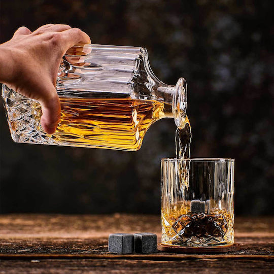 Whisky Stones Διακοσμητικά Παγάκια Πέτρινα με Θήκη Αποθήκευσης & Ποτήρια 12τμχ