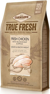 Carnilove True Fresh 4kg Trockenfutter ohne Getreide für ältere Hunde mit Huhn