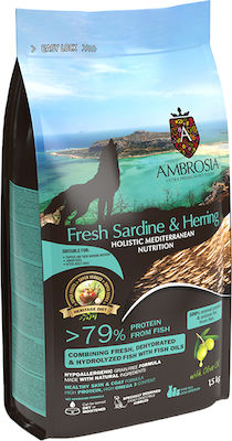 Ambrosia 1.5kg Dry Food Grain Free for Puppies with Herring