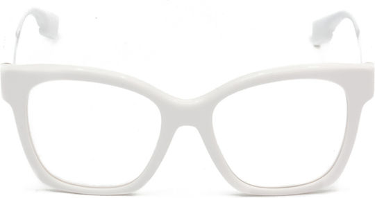 Burberry Sylvie Plastic Eyeglass Frame Butterfly White BU2363 3007