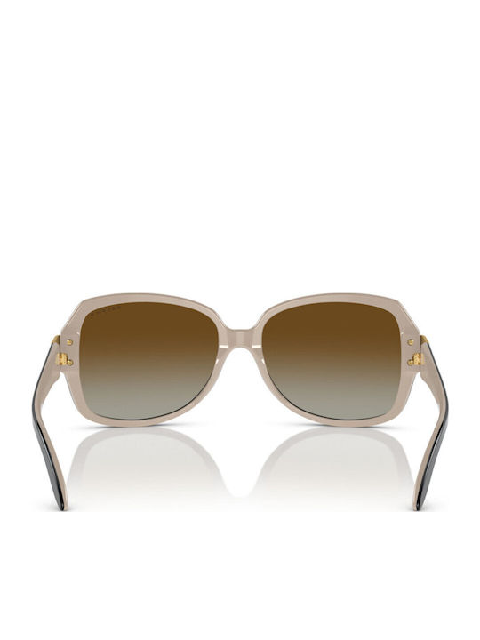 Ralph Lauren Women's Sunglasses with Black Plastic Frame and Brown Gradient Lens RA5138 6123T3