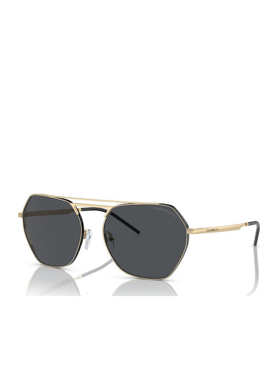Emporio Armani Unisex Γυαλιά Ηλίου με Χρυσό Μεταλλικό Σκελετό και Γκρι Φακό EA2148 301387