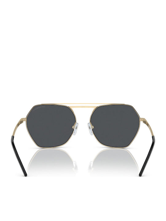Emporio Armani Unisex Γυαλιά Ηλίου με Χρυσό Μεταλλικό Σκελετό και Γκρι Φακό EA2148 301387