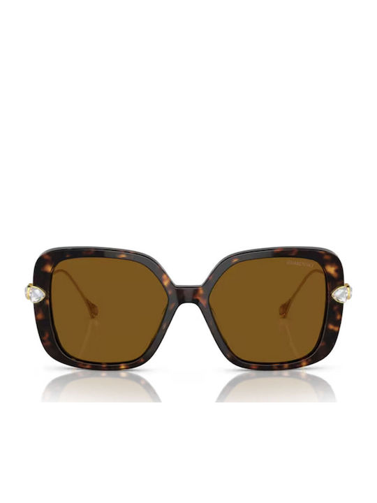 Swarovski Feminini Ochelari de soare cu Maro Tortoise Cadru și Maro Polarized Lentilă 100283