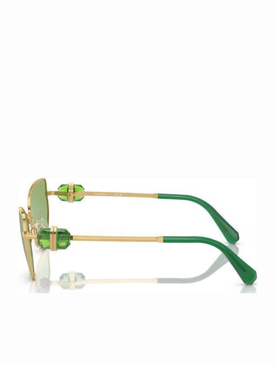 Swarovski Feminini Ochelari de soare cu Auriu Cadru și Verde Lentilă SK7003 4004