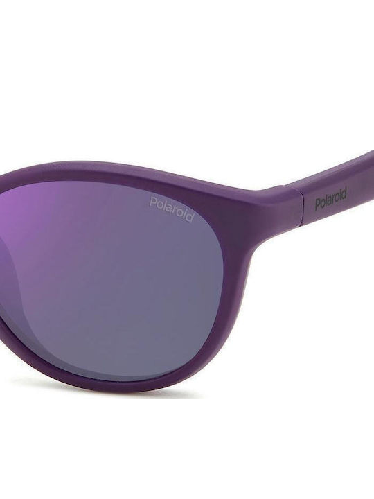 Polaroid Men's Sunglasses with Purple Plastic Frame and Purple Polarized Mirror Lens PLD7050/S B3V/MF