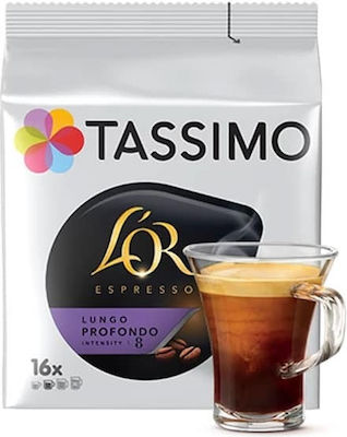 Tassimo Lo'r Lungo Profondo Espresso Capsule Compatible with Tassimo Machines 16pcs