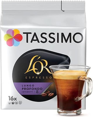 Tassimo Κάψουλες Espresso Lo'r Lungo Profondo Συμβατές με Μηχανή Tassimo 16caps