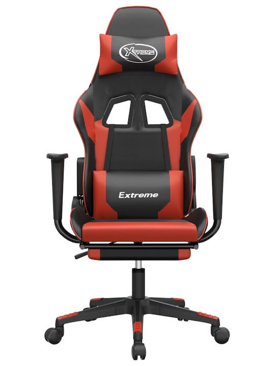 vidaXL 345458 Gaming Chair with Footrest Black/Red
