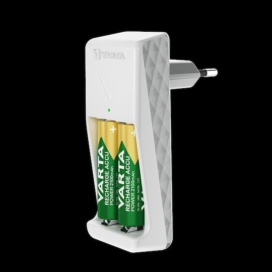 Varta Mini Charger 2 Μπαταριών Ni-MH Μεγέθους AA/AAA Σετ με 2x AA 2100mAh