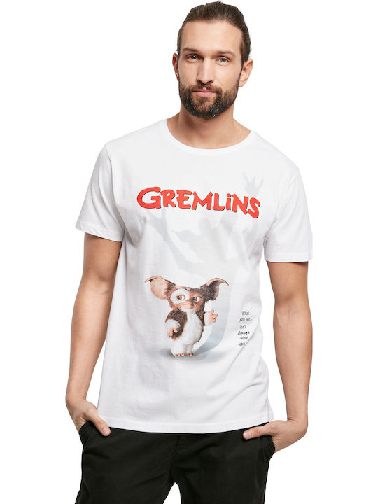 Merchcode Gremlins Poster T-shirt Λευκό Βαμβακερό