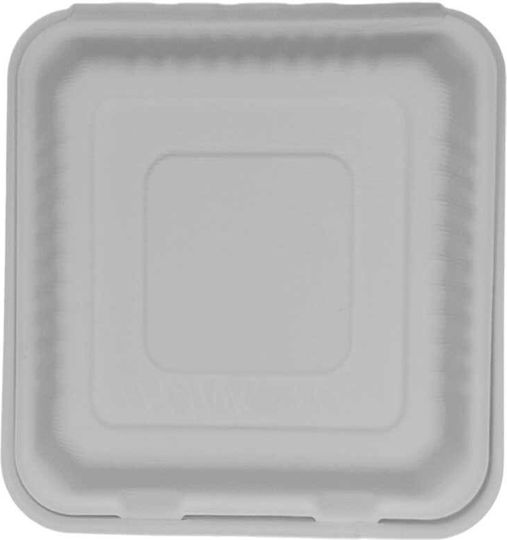 Ecocraft Σετ 100 Κουτιά από Ζαχαροκάλαμο 23x23x8εκ.