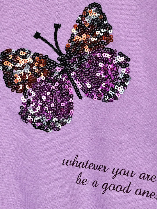 Kids Sweatshirt with Hood Lilac