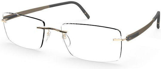 Silhouette Silhouette Metallischer Brillengestell Gold 5555 KK 7530