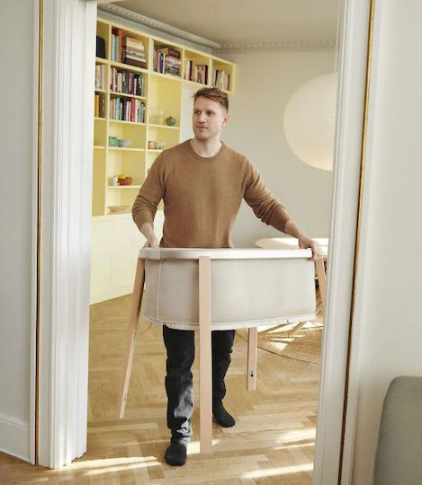 Stokke Λίκνο Snoozi με Στρώμα και Ρόδες Sandy Beige