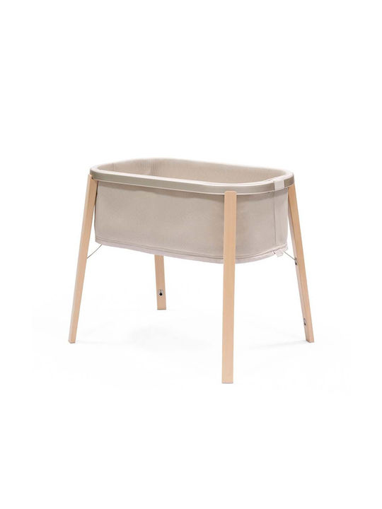 Stokke Λίκνο Snoozi με Στρώμα και Ρόδες Sandy Beige
