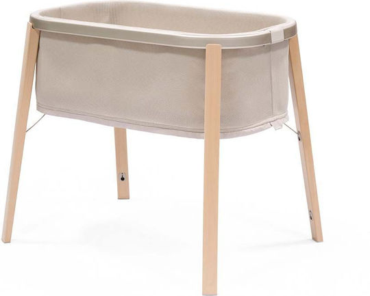 Stokke Λίκνο Snoozi με Στρώμα και Ρόδες Sandy Beige