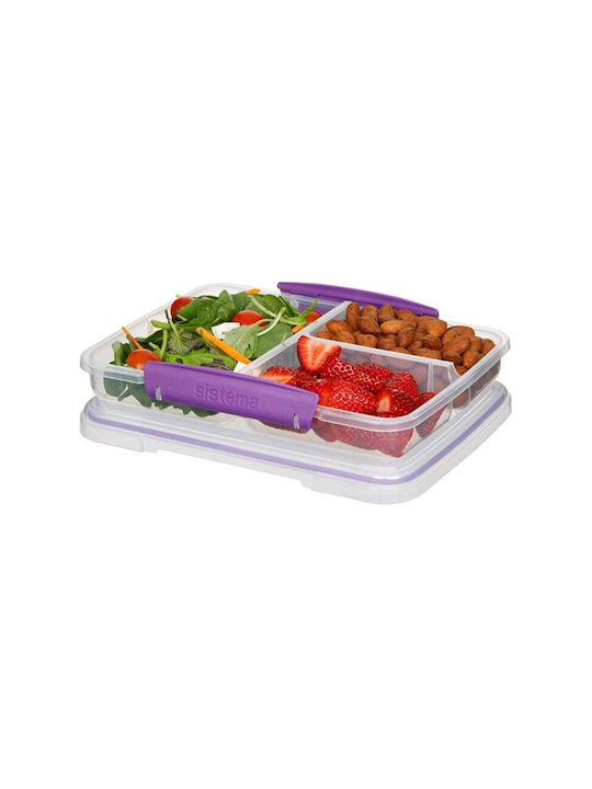 Sistema Multi Split Lunch Box Plastic Πράσινο 820ml 1pcs