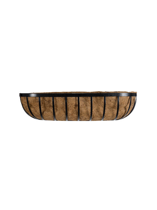 GloboStar Salamina Planter Metal Brown with Stand 76x19x18cm.
