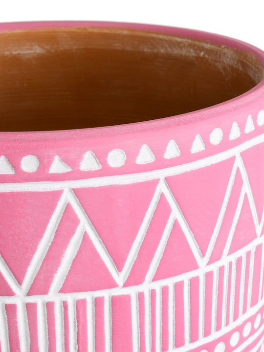 GloboStar Planter Ceramic Pink with Stand 16x16x16cm.