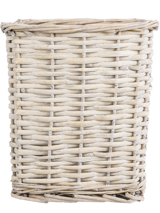 GloboStar Kyoto Planter Wooden White with Stand 22x22x25cm.