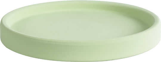 GloboStar Artificial Garden Athena Planter Ceramic Green with Stand 13x13x14cm.
