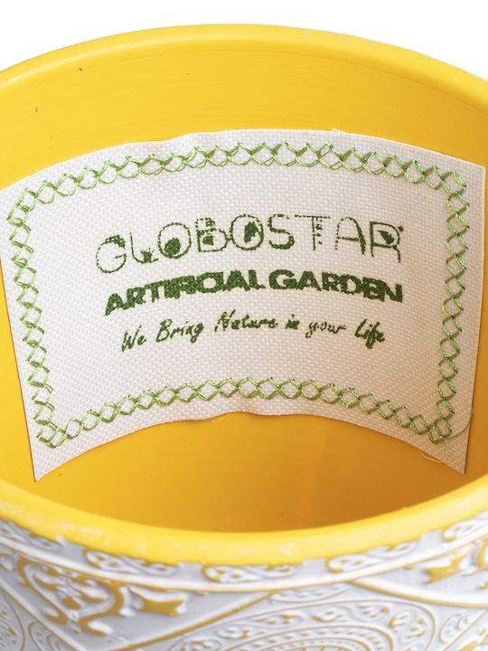 GloboStar Ghiveci Ceramică Alb 14x14x13εκ.