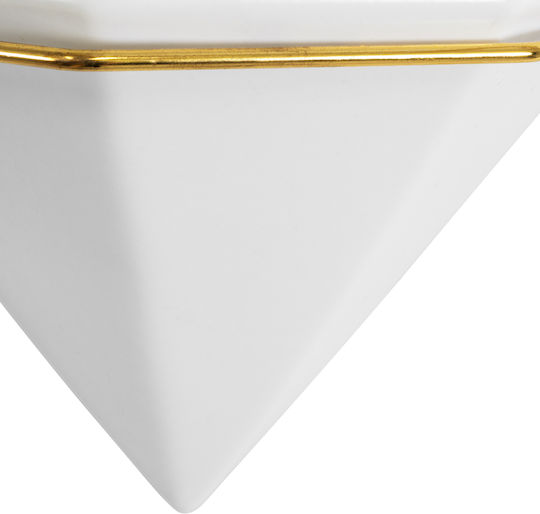 GloboStar Hanging Planter Ceramic White 20x10.5x30cm.