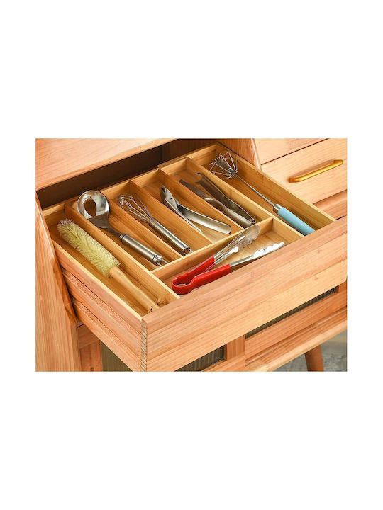 Opening Wooden Drawer Cutlery Tray 37x5x39cm