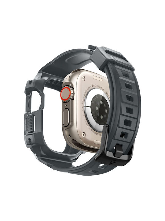 Spigen Rugged Armor ”pro” Λουράκι Σιλικόνης με Pin Γκρι (Apple Watch Ultra 49mm)