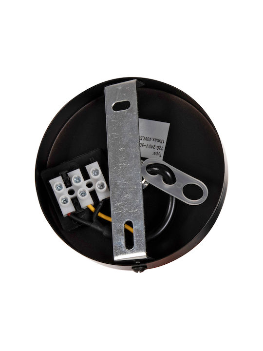 HomeMarkt HomeMarkt Black Bell Ceiling Light with E27 Socket 18x18x130cm