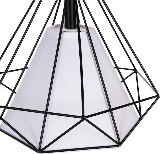 HomeMarkt Κρεμαστό Φωτιστικό Μαύρο LED 25x25x125εκ.