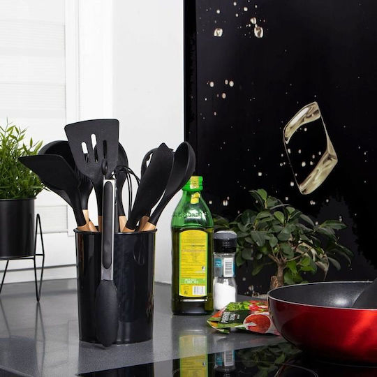 Springos Silicone Cooking Utensil Set Black 12pcs